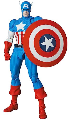 MAFEX No. 217 Captain America Comic Version, Approx. 6.3 inches (160 mm), Non-scale, Pre-painted Action Figure